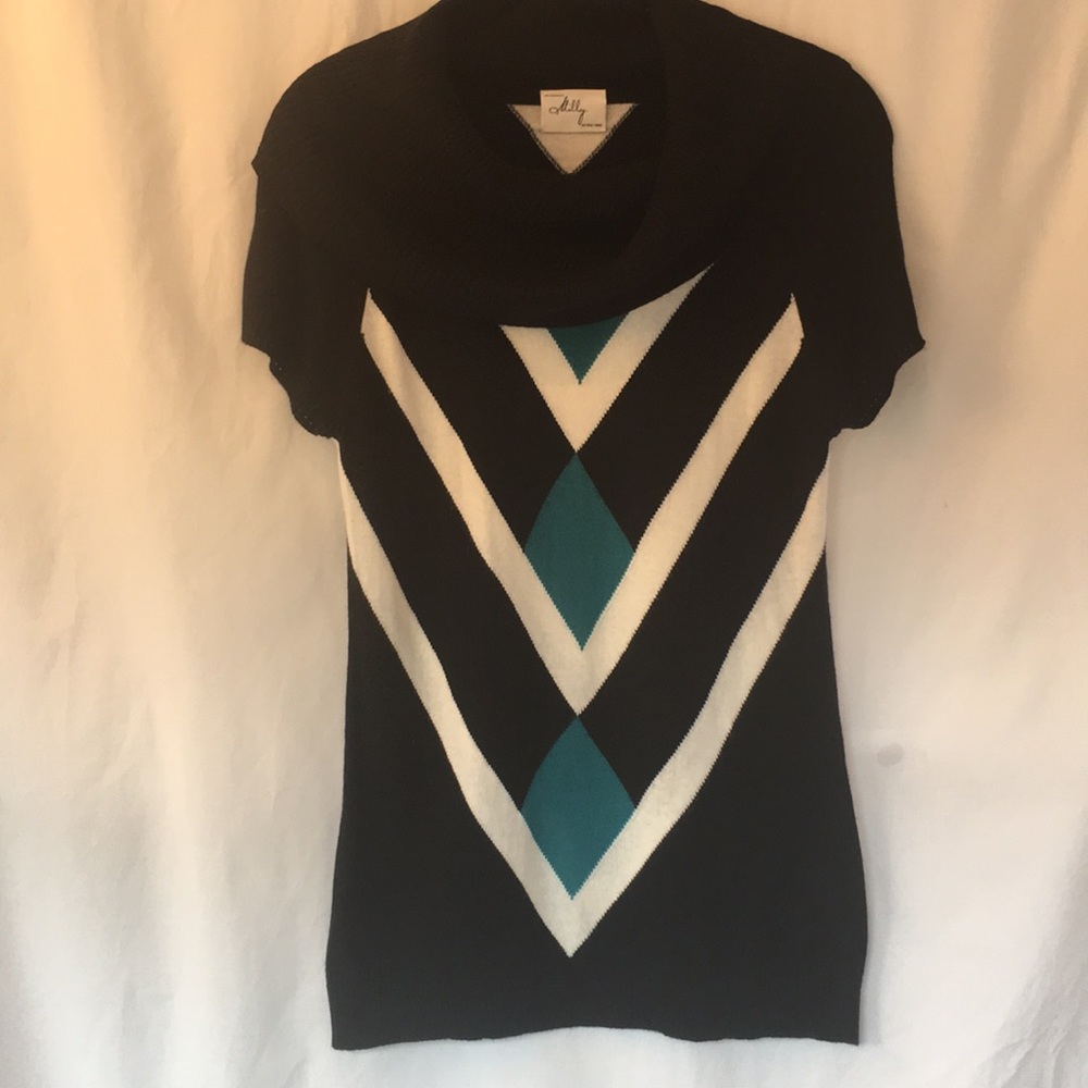 Milly NY short sleeved cowl neck sweater S nwot